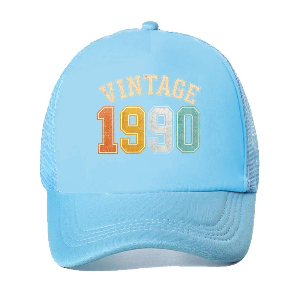 Vintage  Retro Year Graphic Mesh Baseball Cap For Womens Unisex FeUnisex Beach Dad Hat Hip Hop