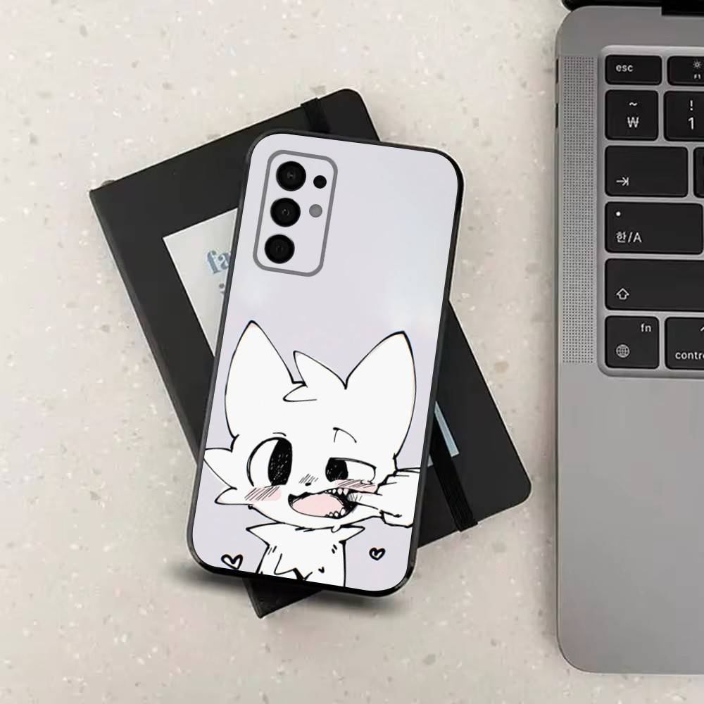 Cute B-Boykisser Furry Art Phone Case For Samsung Galaxy A13,A21s,A22,A31,A32,A52,A53,A71,A80,Soft Black Shell