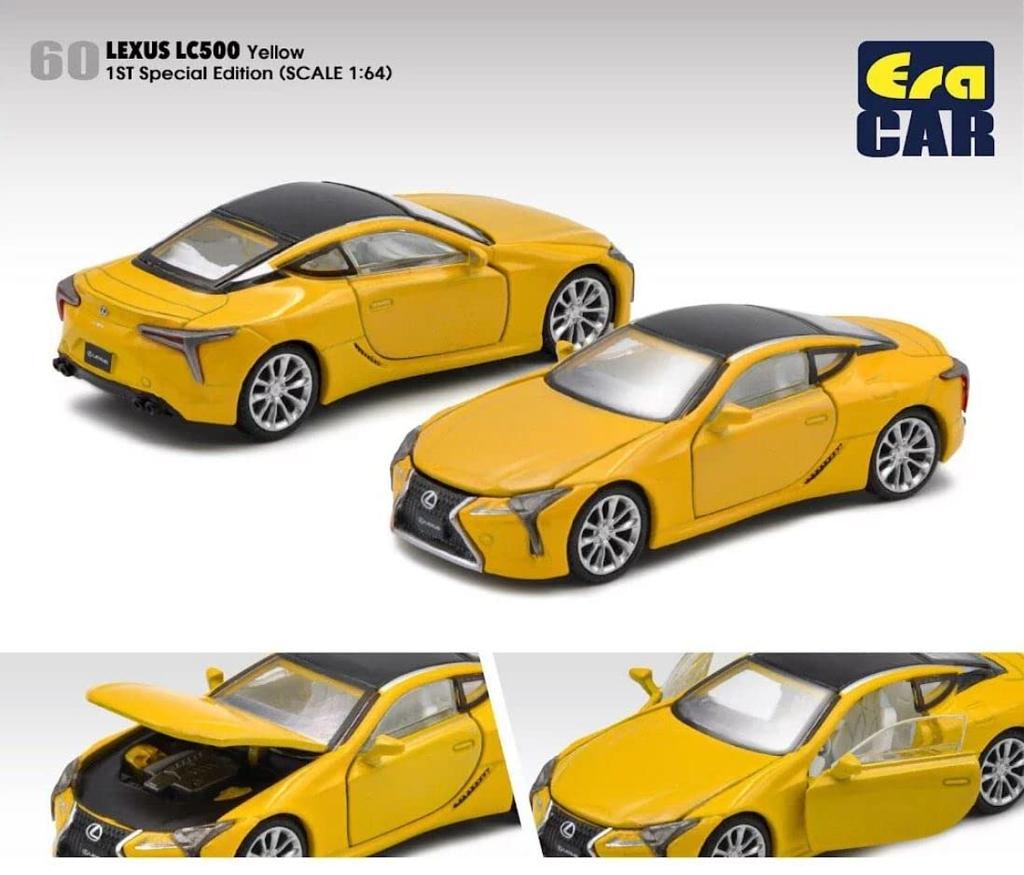 Era Car 1/64 Lexus LC500 Gelb Limitierte Edition LS21LCRF60