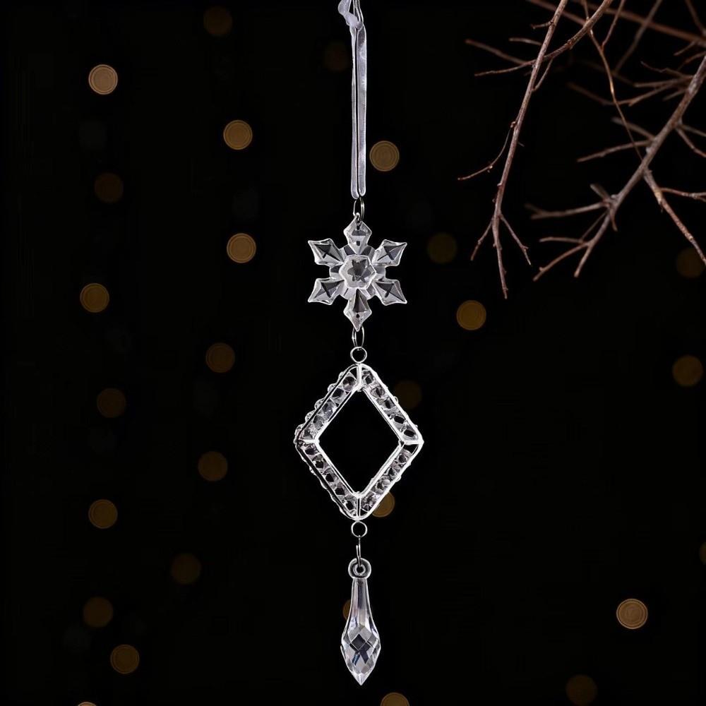 1pc Decorative Crystal Pendants Christmas Tree Ornaments Window Decoration