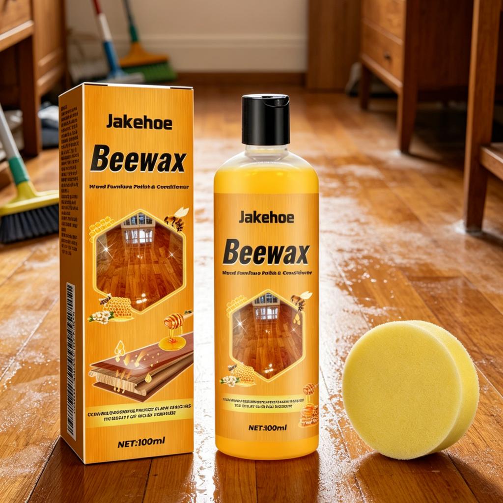 Jakehoe Bienenwachs Holzmöbelpolitur Tiefenreinigung Bodenschutz Glanzreparatur Wasserdicht Sanfte Formel Holzpflege 100ml