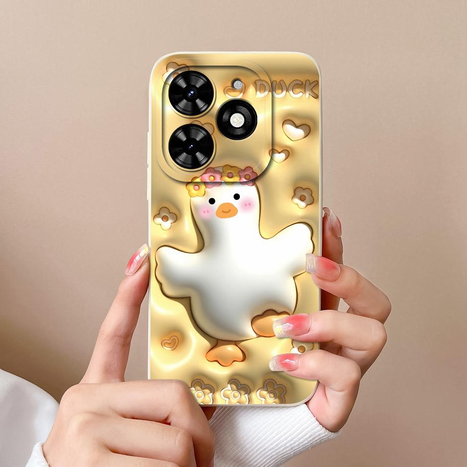 For Tecno Spark Go 2024 Casing Fashion Coconut Tree Liquid Silicone Soft TPU Shockproof Phone Cover For TecnoSpark Go 2024 Funda