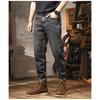 Plus Size Men's Spring and Summer Jeans Men's Retro Big Cow Style Loose Stretch Denim Trousers Plus Size
