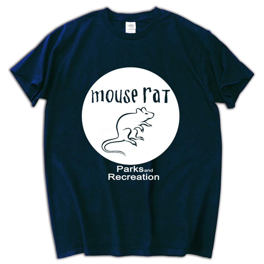 Parks And Recreation Maus Rat Lizenzierte Herren T-Shirts Baumwolle Oberteile Marke Sommer T-Shirts