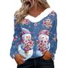 Long Sleeve Shirts For Women Cute Tops Christmas Prints Tees Blouses Casual Plus Size Basic Tops Pullover