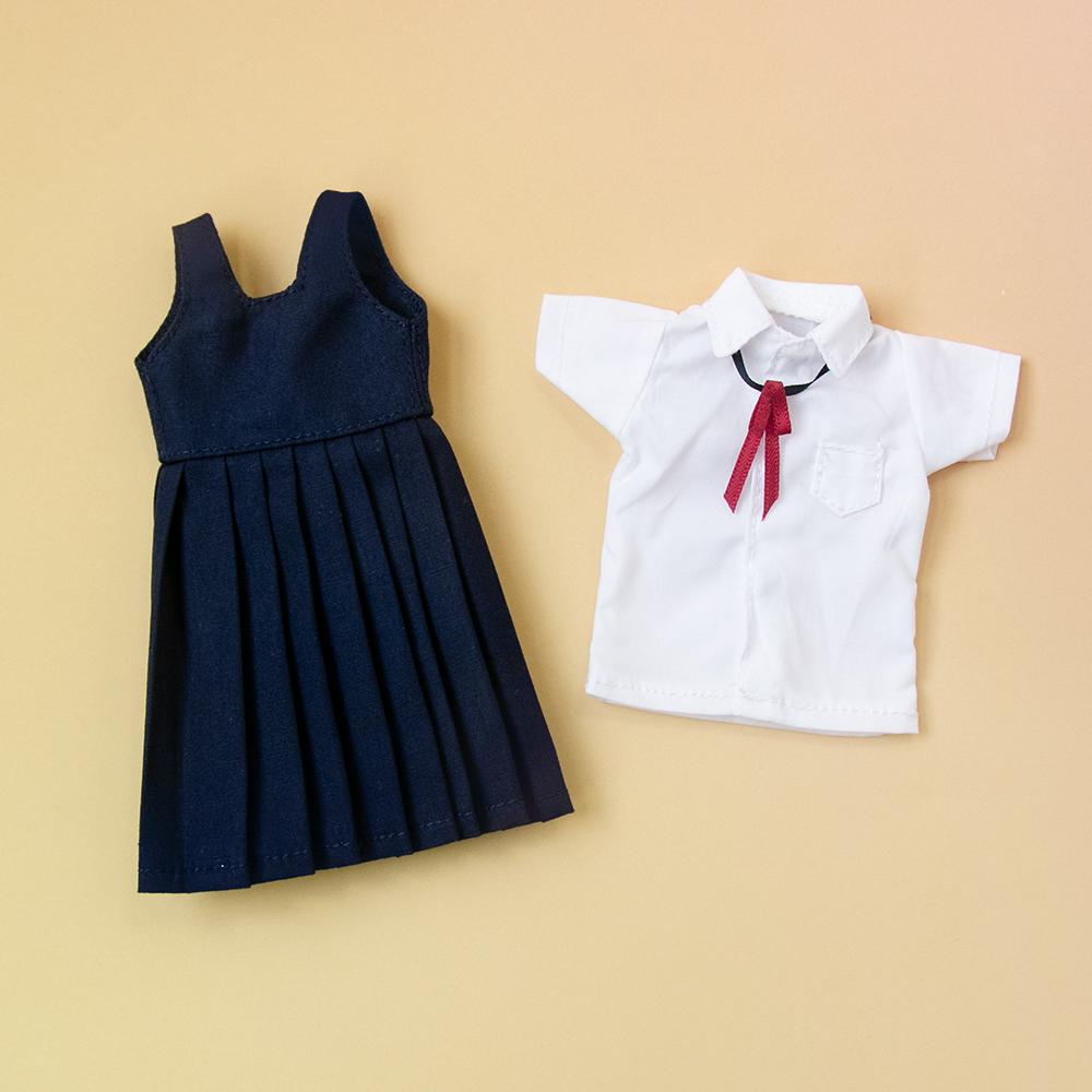 Blyth Puppenkleidung BJD Kleid Schuluniform Kariertes Kleid Kawaii JK Stil Outfit für OB24 YMY Licca Azone Modepuppen Zubehör