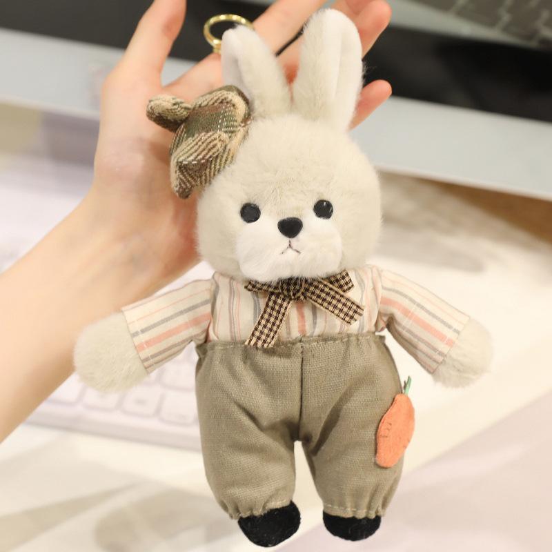 Cute Cute Long-Eared Rabbit Pendant Plush Toy Doll Bunny Doll Girl Bag Keychain Pendant