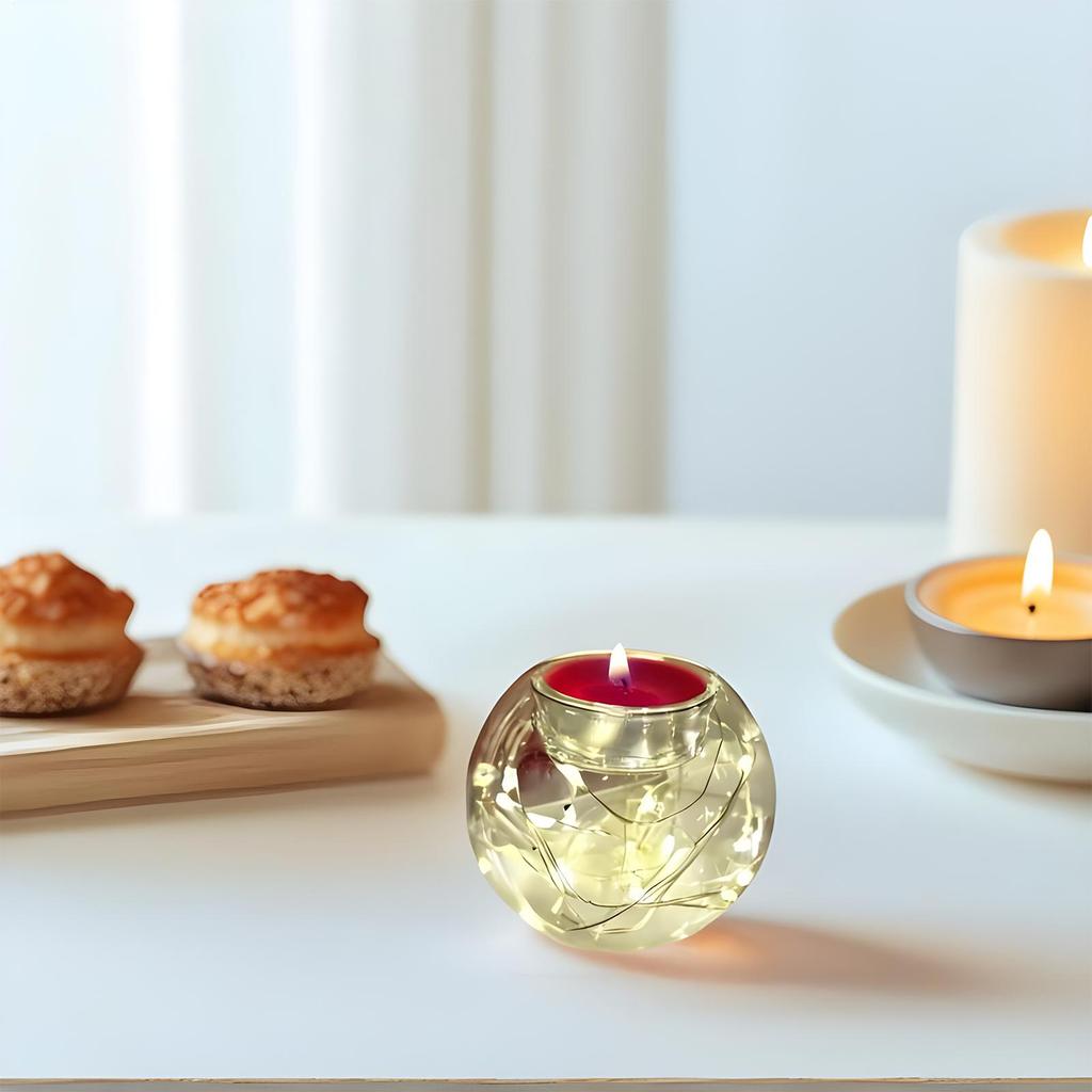 Tealight Candle Holder Translucent Decor For Festive Table Centerpiece Christmas Tea Candle Holder For Party Tree Wedding Indoor