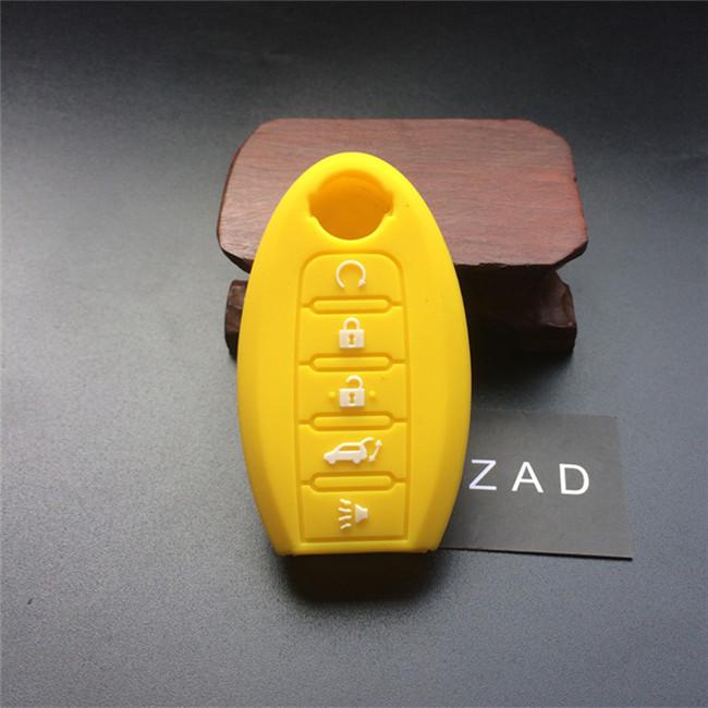 ZAD Silicone rubber car Key Case cover For Nissan Altima pathfinder juke x-trail 5 buttons key
