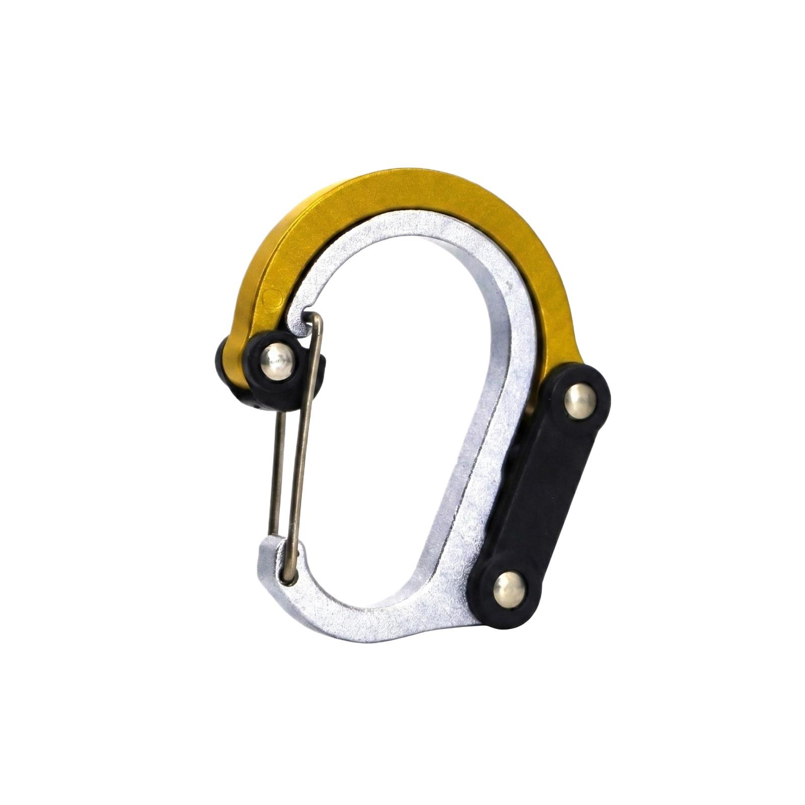 

Aluminum Alloy Multi-Functional D-Shaped Carabiner Outdoor Climbing Hook Folding Lightweight Portable Clip for Hiking Camping and Everyday Use one size золотой