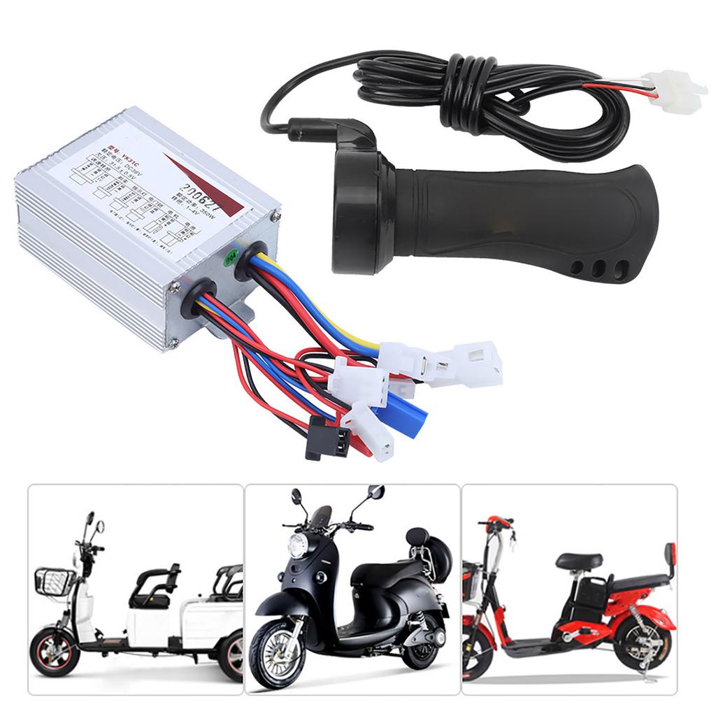 36V 350W Colorful Heads Electric Bicycle Controller and Lengthen Cable Throttle Grip Set