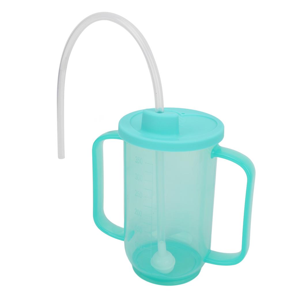 Adult Sippy Cup Spill Proof Convalescent Feeding Drinking Cup with Dual Handle for Elderly Disabled Patients