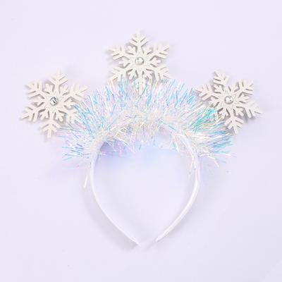 Christmas Snowflake Shape Shinning Hair Hoop Women Makeup Headband for Festival Party Performances Hair Accessories
