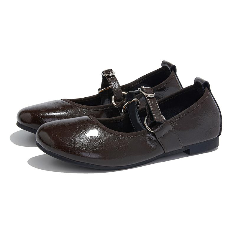 

Fashion AIYUQI Mary Jane Female Shoes 2025 New Women s Flat Shoes Non-slip Large Size Genuine Leather Ballet Shoes For Women 43