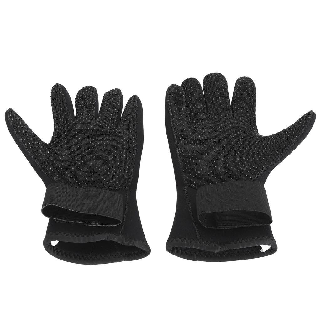 1 Pair Black Diving Gloves Scratch Proof Abrasion Resistant Neoprene Underwater Swimming Gloves for Snorkeling Fishing