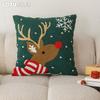 1PC LOZUJOJU Christmas Style Pillowcase Exquisite and Soft Embroidered Cushion Cover for Sofa Living Room Bedroom Home Decor Party Decorations