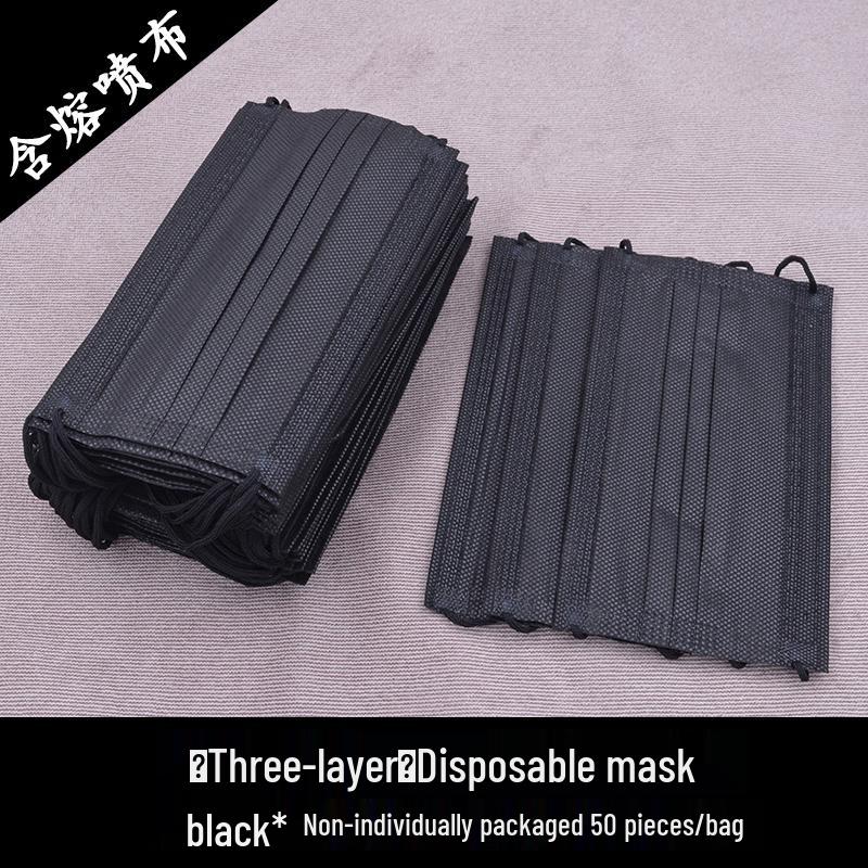 Disposable Breathable Summer Face Mask - Single and Double Layer, Black & White