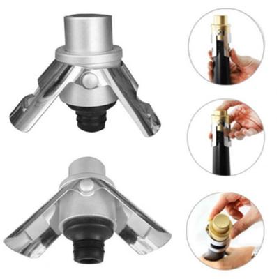 Vacuum Champagne Stopper with Pressure Pump StainlessSteel Leak-proof Keep Fizz Sparkling Wine Bottle Plugs Sealer Silicone Caps