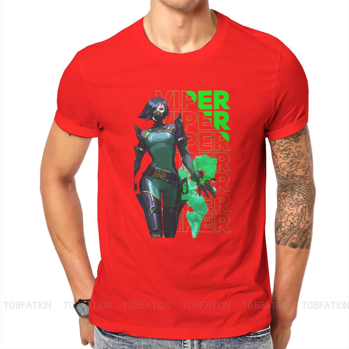 ZX Viper VALORANT Game T Shirt Classic Fashion Oversized Crewneck TShirt Big sales Harajuku Mens Short Sleeve S