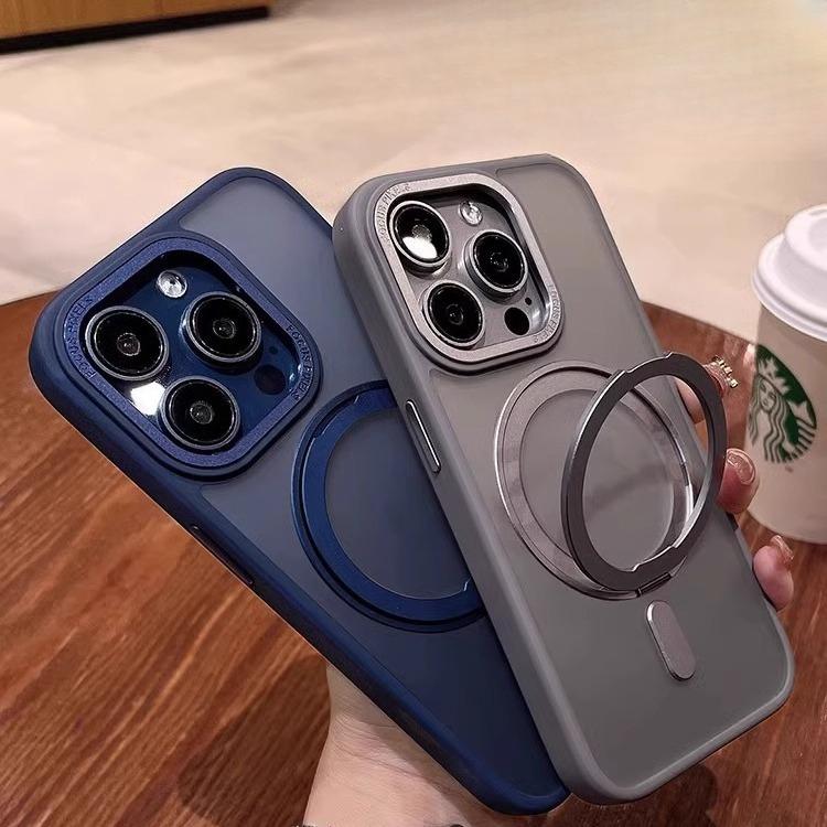 Applicable To Apple 16 Mobile Phone Case Magnetic Fulcrum Case IPhone 17 Promax Rotary Magsafe Stand 13pro