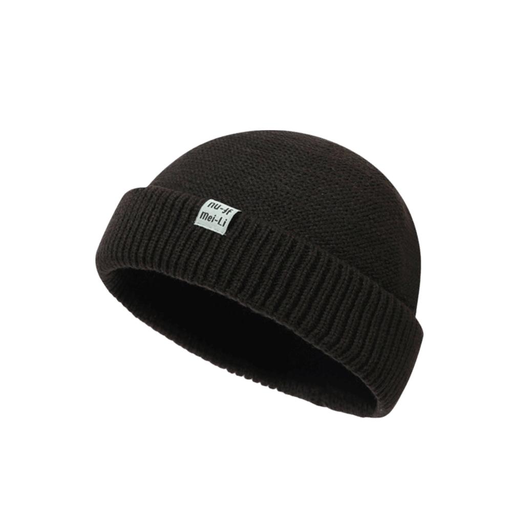 

Wool Knit Brimless Cap Round Top Melon Cap Simple Fisherman Skullcap Autumn Winter кавовий
