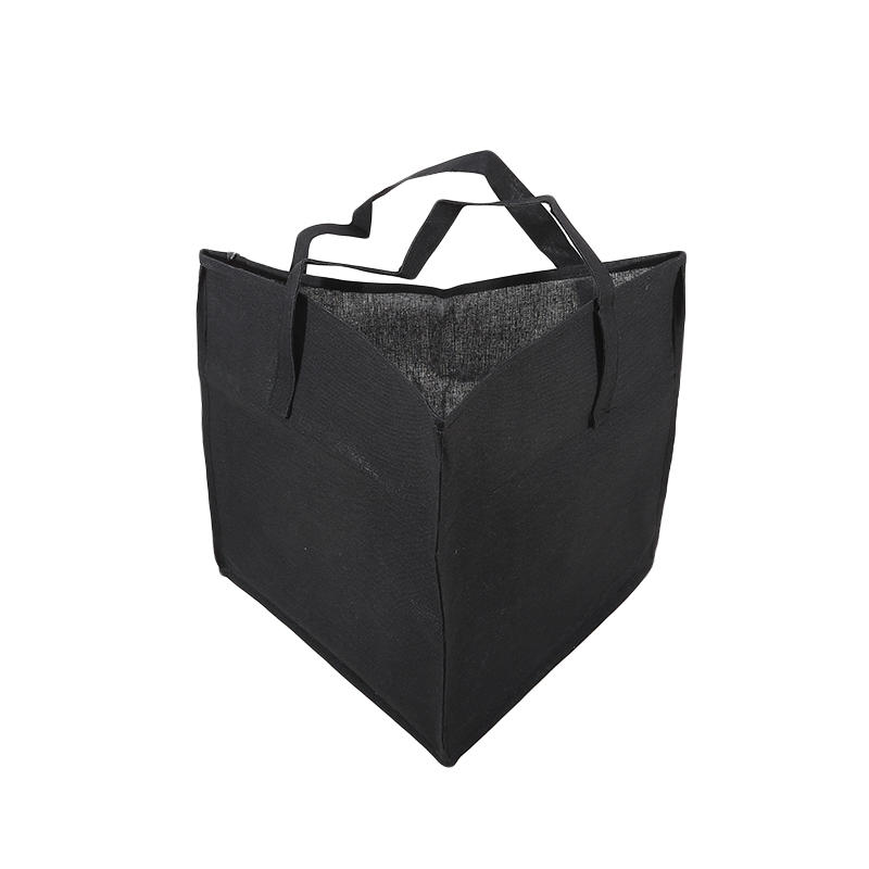 Hanger Storage Bag Triangle Organizer with Handles Cotton Linen Holder for Closet Laundry Room Space Saving