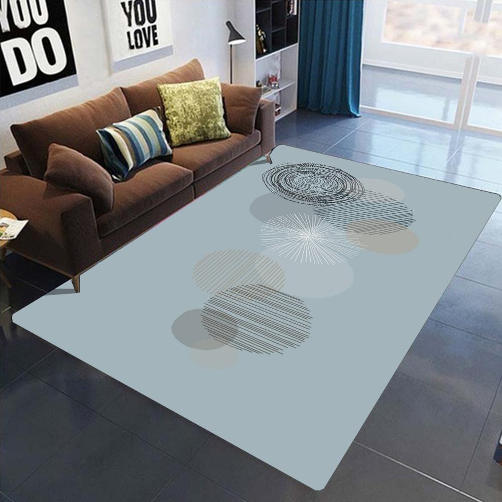 

Artistic Abstract Circle Pattern Rug Modern Non Slip Soft Carpet With Diverse Geometric Dot Star Designs For Living Room 40X60cm