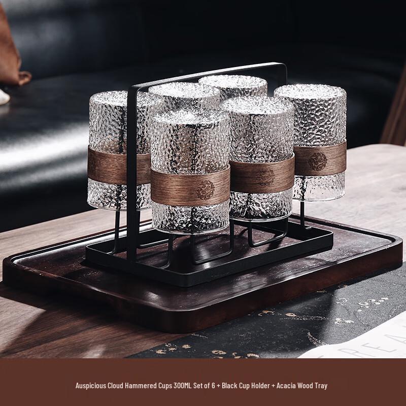 

NaJiang Chinese Retro Glass Water Cup Set