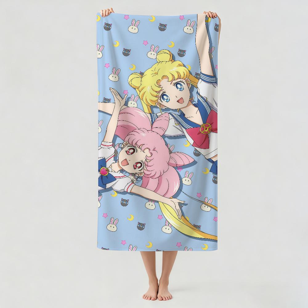 Adventure anime S-SAILOR M-MOON Towel Drying Bath Towel Applicable To Light Swimming Camping Yoga Beach Out