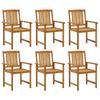 Day and Night - Day and Night Garden Chairs 6 Units Solid Acacia Wood