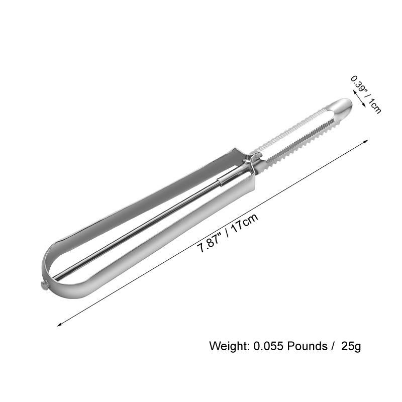 

Многофункциональная овощечистка из нержавеющей стали - Инструмент для чистки фруктов, картофеля, яблок, моркови с эргономичной ручкой для кухни, рыбочистка 8815 серебряный