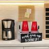 Wood Coffee Station Rack for Organizing Cups and Accessories Disposable Cup and Lid Organizer Wooden Storage Box