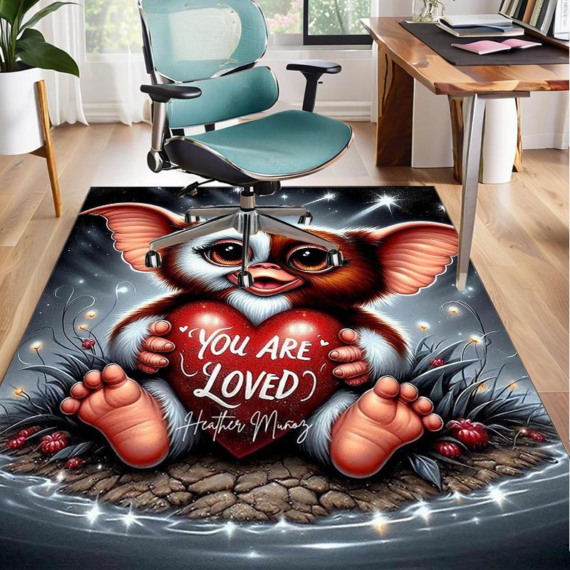 Mysterious Little Monster Office Rug Chair Mat, Game Carpet, Suitable for Front Door, Bedroom, Living Room, Desk, Holiday Gift