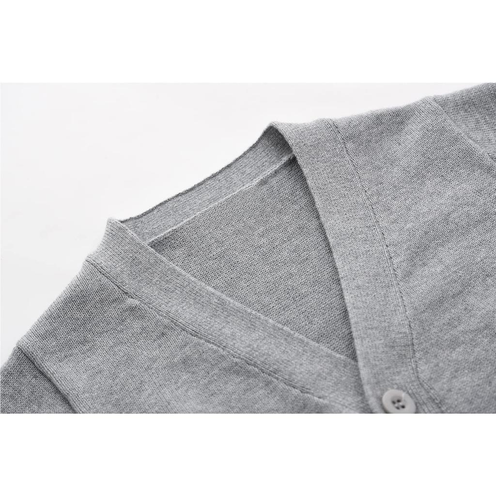 Enfants Knit Long Sleeve Cotton School Simple School Cold Weather Solid Size L Size 140 Chéris Children's Cardigan, Boys' V-Neck Sweater, Coat,