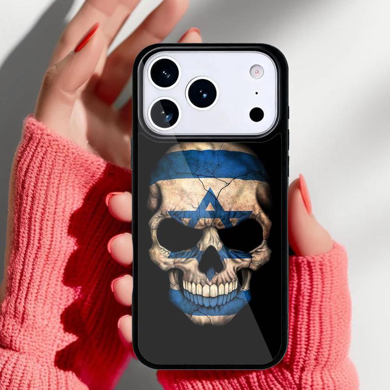 I=srael Flag in Finger Phone Case for iPhone 17 16 15 14 13 Pro Max Back Cover for 12 11 Pro Coque
