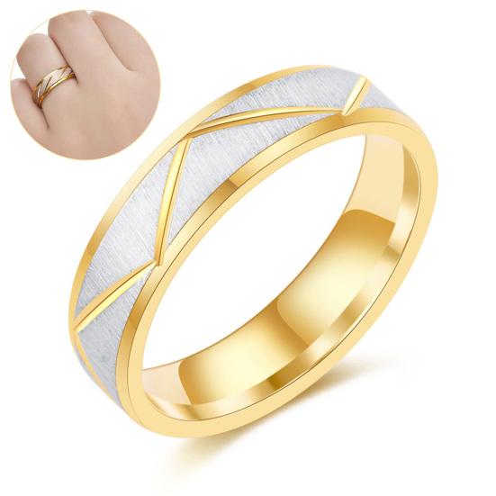 Unisex Ring Vintage Geometric Bright Luster Minimalism All Match Decoration Valentines Gift Rhombus Pattern