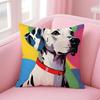 D-Dalmatian Cushion Cover Pillowcase Short Plush Invisible Zipper Room Sofa Cushion Cover