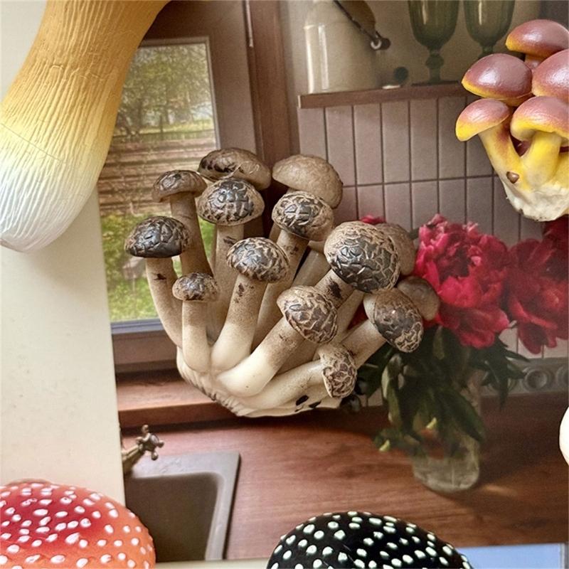 Portable Mini Mushroom Fridge Magnets   Home   Realistic Simulation  PVC Craft