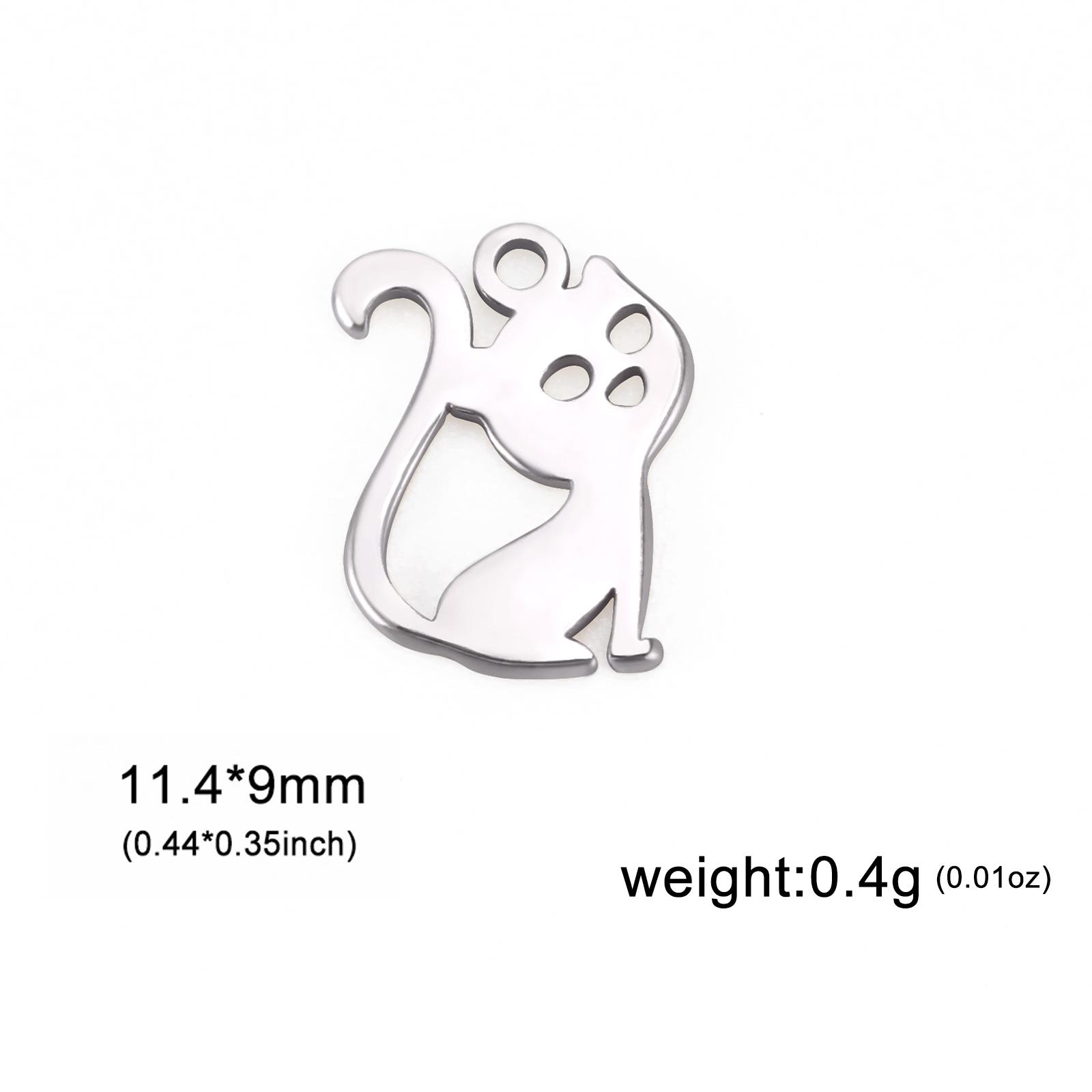 

Teamer 5pcs Cat Kitten Charms for Jewelry Making Cute Pet Animal Stainless Steel Pendant for Bracelet Necklace DIY Wholesale