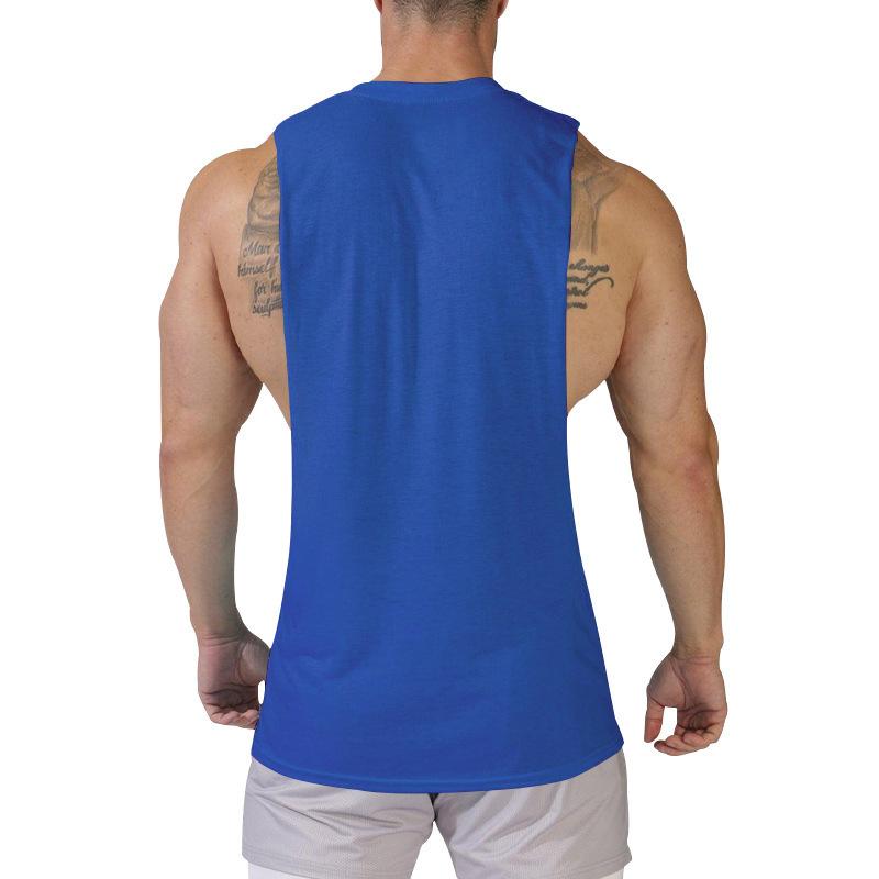 Men Muscle Fit Sleeveless Tank Top With Side Cutout Workout Gym Shirt
