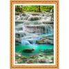 Broderi Naturlig Stream Fisk Naturbilde Full Runde Rhinestone Diamond Maleri Cross Stich