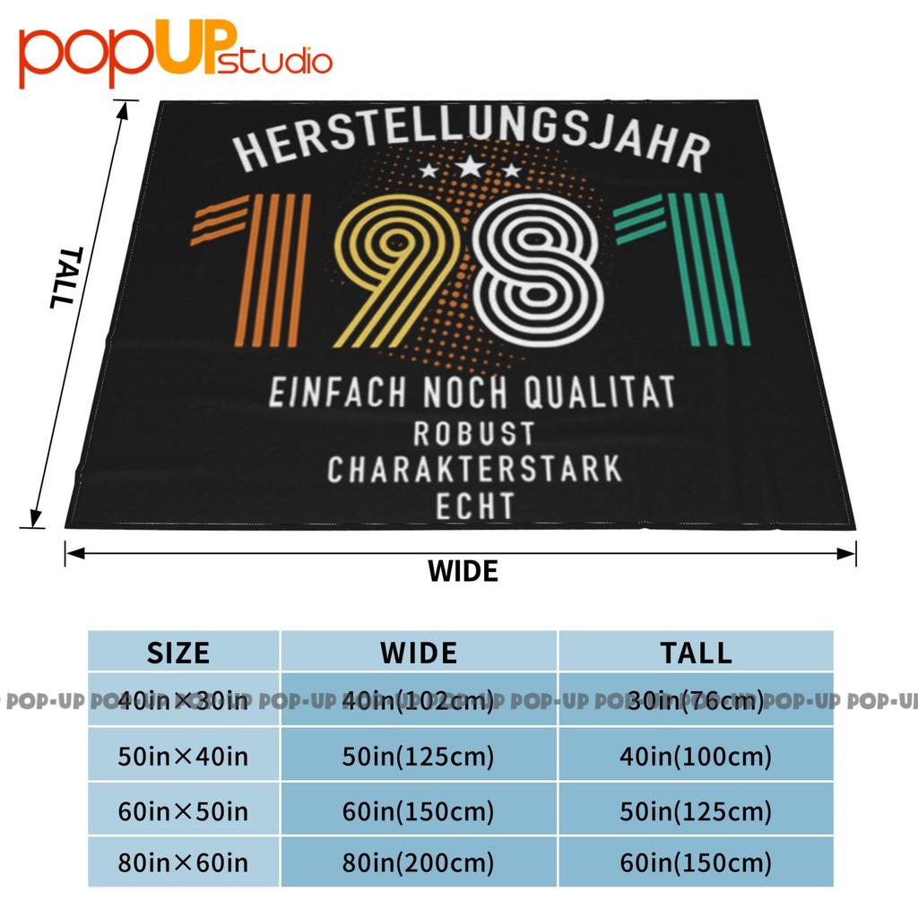 40 Ans Annee De Fabrication 1981 Pretentions Cadeau Ultra-Soft Blanket Quilt Winter Sofa Cover Bed Covers