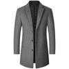 Men's Slim Woolen Windbreaker Jacket - Autumn/Winter 2022, Medium/Long Coat