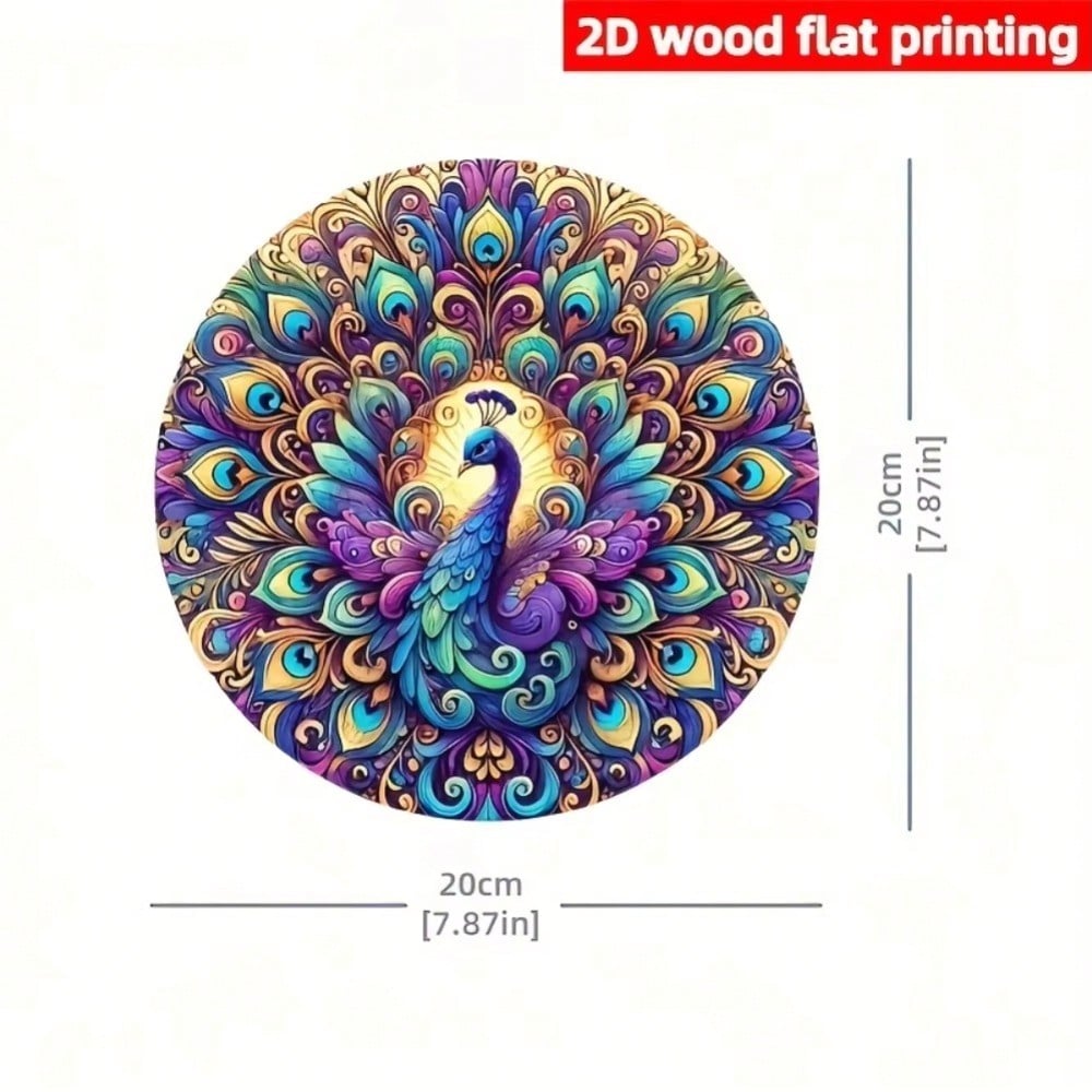 Vibrant Peacock Metal Wall Art Durable Home Decor Kitchen Bathroom Living Room 20x20