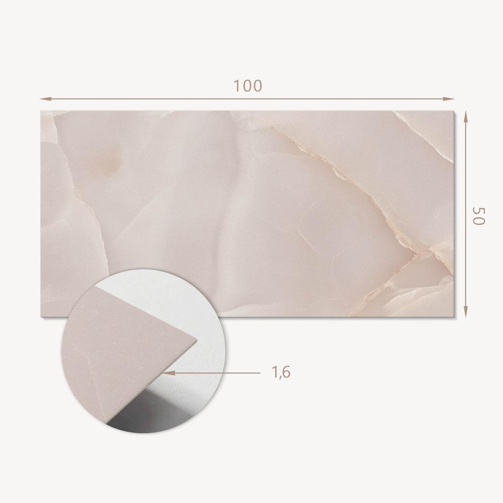 Self-Adhesive Vinyl Panel - Decoration with Print 100x50 cm Natural Stone Pattern