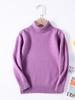Children's 100% Pure Wool High Turtleneck Sweater - Autumn & Winter Pullover for Boys and Girls