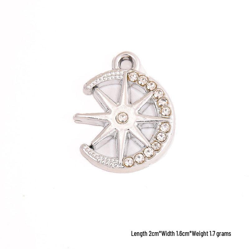 Snowflake Rhinestone Charm Pendant for DIY Jewelry: Christmas Alloy Accessory for Women’s Bracelets, Necklaces, and Earrings