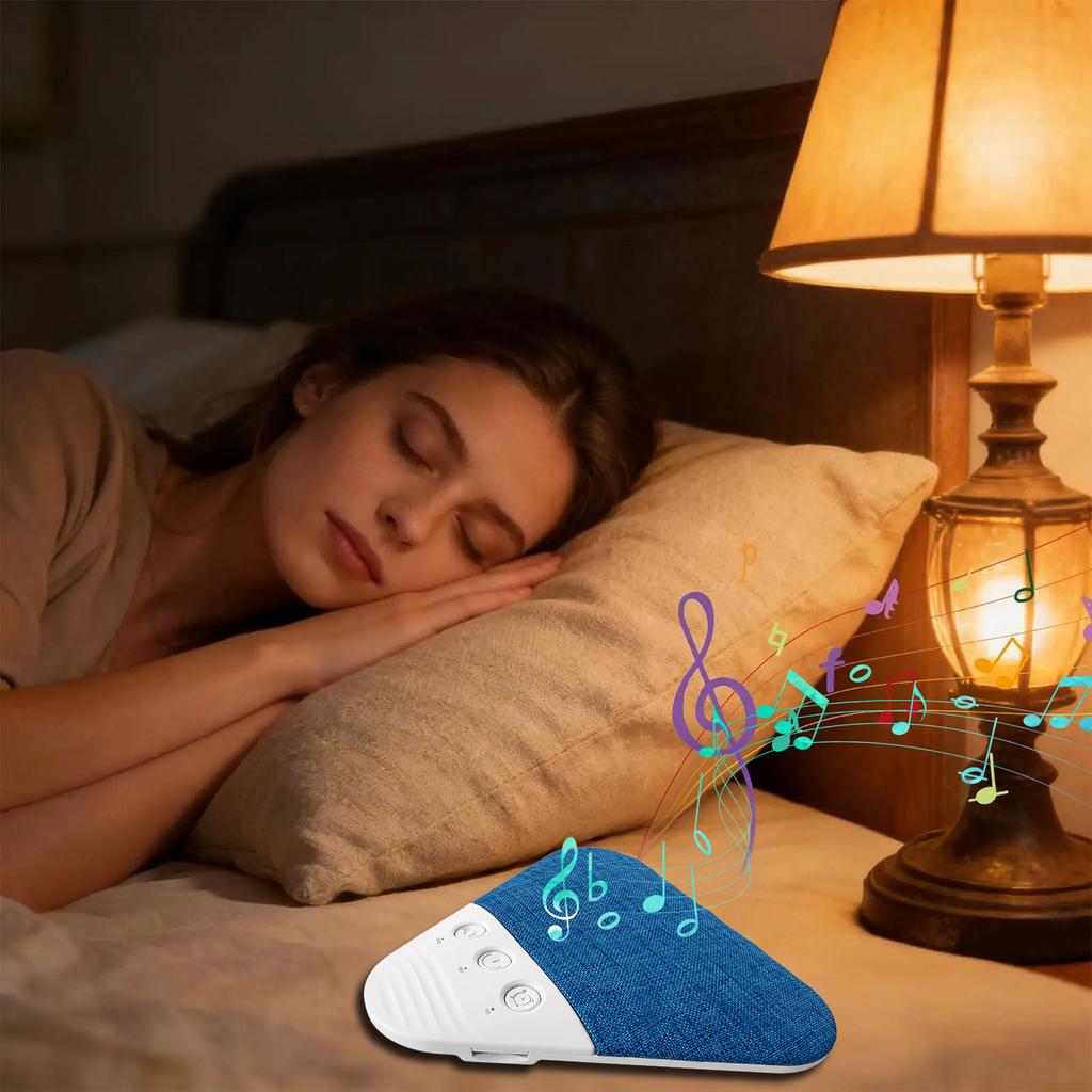 Bluetooth Under Pillow Speaker Stereo Bass White Noise Sleep Sound Speaker for Bedroom