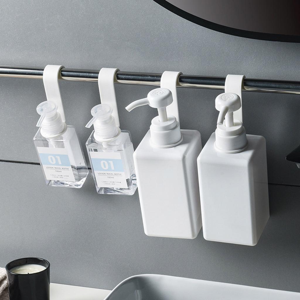 8Pcs Shower Gel Bottle Rack Hook Soap Bottle Holder Hand Soap Dispenser Holder Shampoo Dispenser Bottle Holder Hook