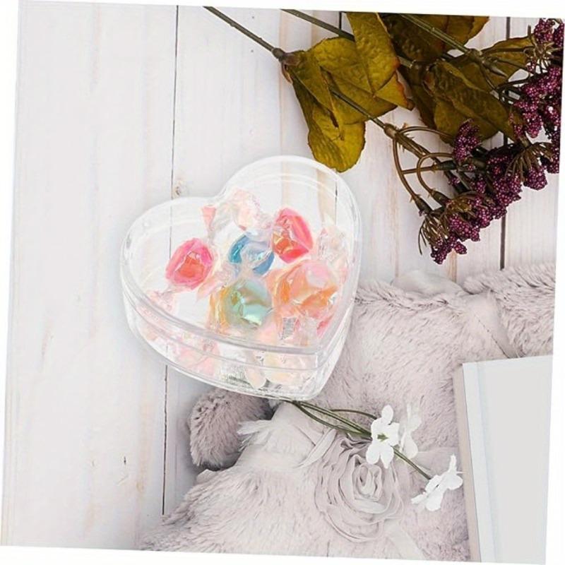 14pcs Heart-shaped Transparent Storage Boxes with Lids Mini Decorative Containers for Jewelry Candies and Gift Packaging Decor